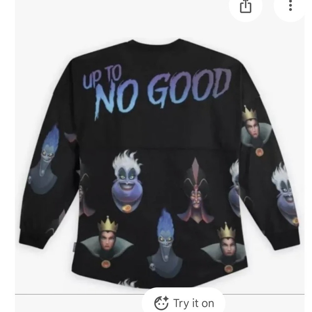 Disney Parks Villains Up To No Good Spirit Jersey Halloween-Large color grey - Picture 6 of 7